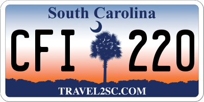 SC license plate CFI220