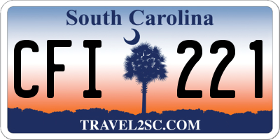 SC license plate CFI221