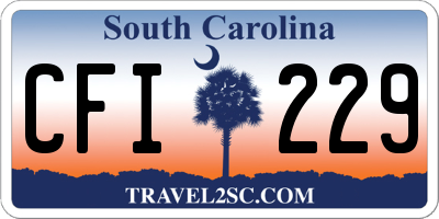 SC license plate CFI229
