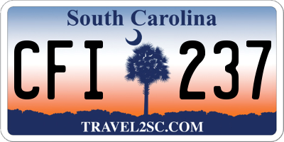 SC license plate CFI237