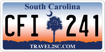 SC license plate CFI241
