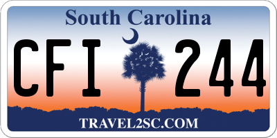 SC license plate CFI244