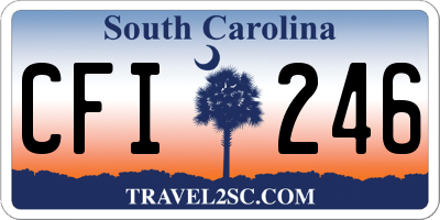 SC license plate CFI246