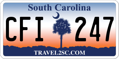 SC license plate CFI247