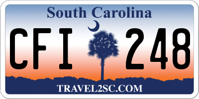 SC license plate CFI248