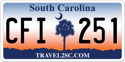 SC license plate CFI251
