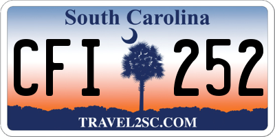 SC license plate CFI252