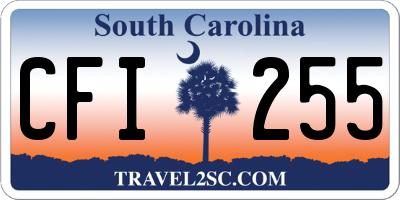 SC license plate CFI255