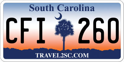 SC license plate CFI260