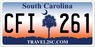 SC license plate CFI261