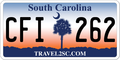 SC license plate CFI262