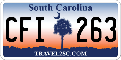 SC license plate CFI263