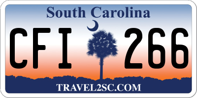 SC license plate CFI266