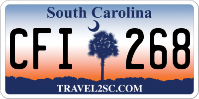 SC license plate CFI268
