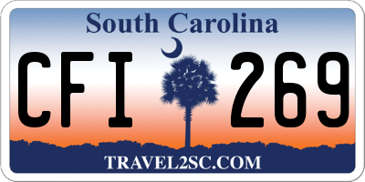 SC license plate CFI269
