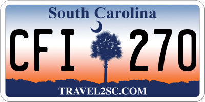 SC license plate CFI270