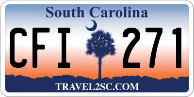 SC license plate CFI271