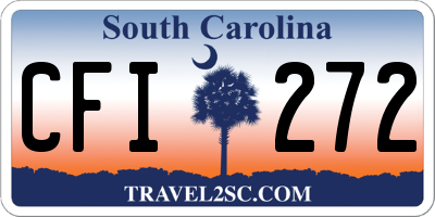 SC license plate CFI272