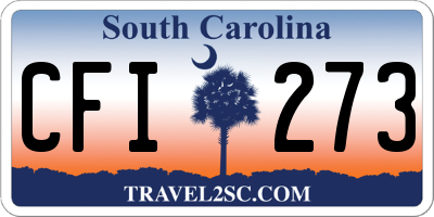SC license plate CFI273
