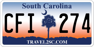 SC license plate CFI274