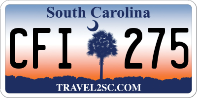 SC license plate CFI275