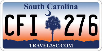 SC license plate CFI276