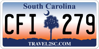 SC license plate CFI279