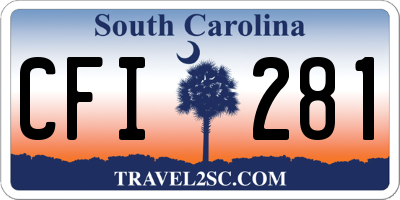SC license plate CFI281