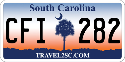 SC license plate CFI282