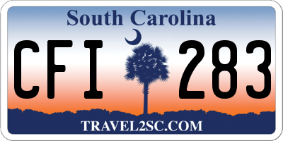 SC license plate CFI283