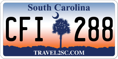 SC license plate CFI288