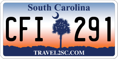 SC license plate CFI291