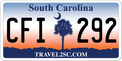 SC license plate CFI292