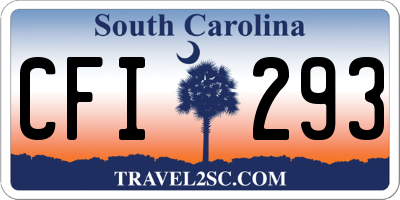 SC license plate CFI293