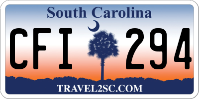 SC license plate CFI294