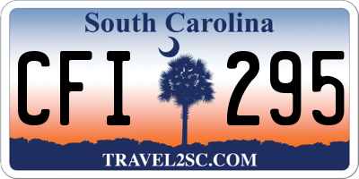 SC license plate CFI295