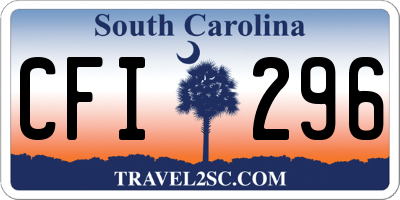 SC license plate CFI296