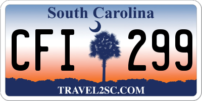SC license plate CFI299