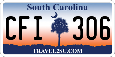 SC license plate CFI306
