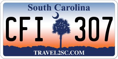 SC license plate CFI307