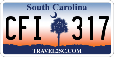 SC license plate CFI317