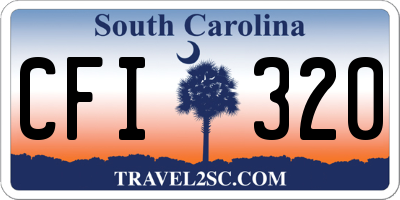 SC license plate CFI320
