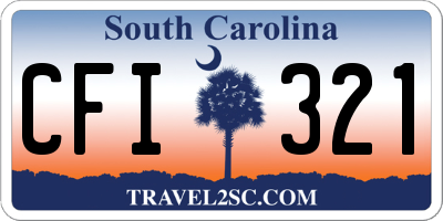 SC license plate CFI321