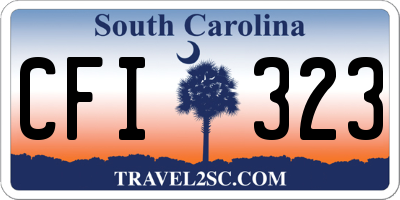 SC license plate CFI323