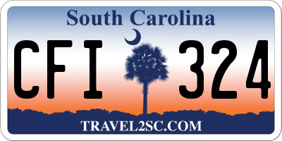 SC license plate CFI324