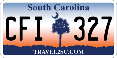 SC license plate CFI327