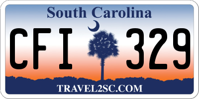 SC license plate CFI329