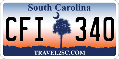 SC license plate CFI340