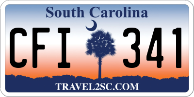 SC license plate CFI341