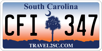 SC license plate CFI347